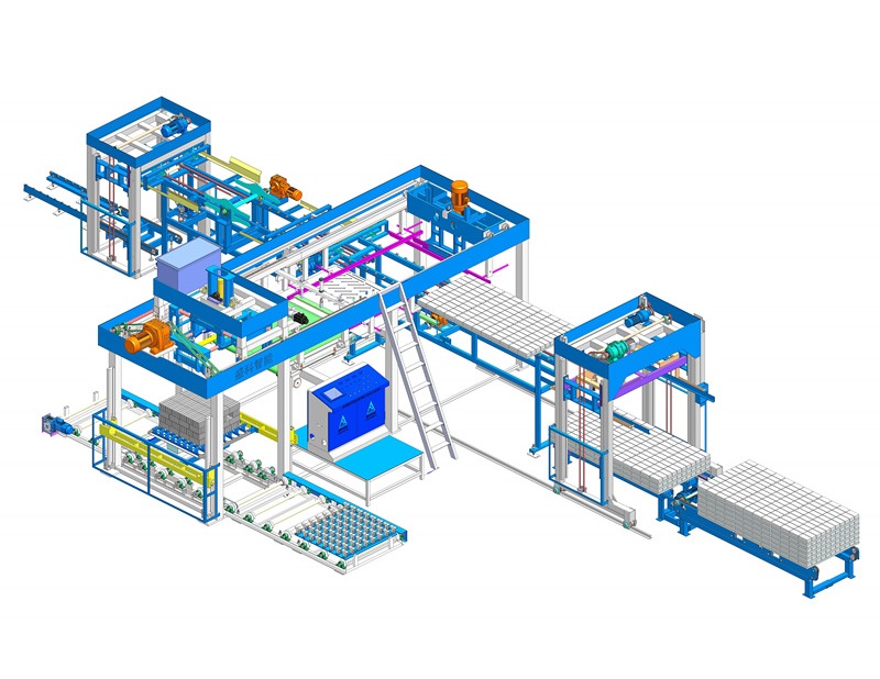 全伺服砖/砌块码垛、包装机